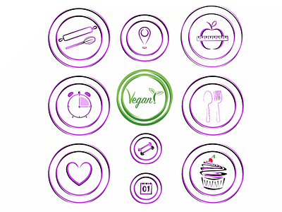 icons nosugar.stories animation branding cycle design icon illustration logo minimal purple typography vegan website