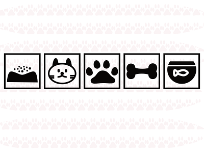 Pets icon design icon logo minimal vector