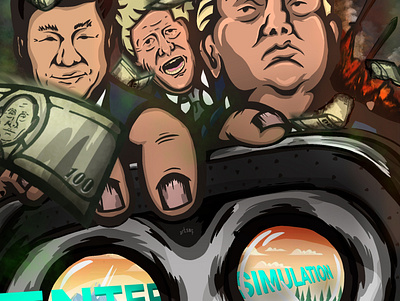 Enter the simulation illustration politics trump