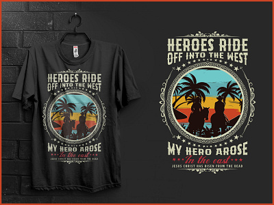 Horse riding t-shirt design