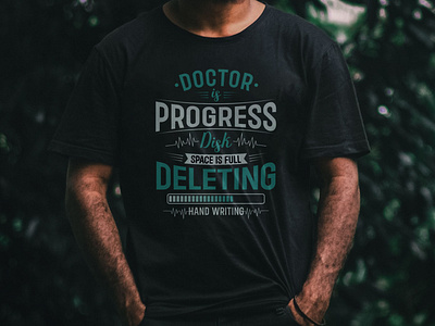 Doctor In Progress Hand Writing Doctor Medical t-shirt design 3d adobexd amazon animation app design branding character fashion gfxmob graphic design illustration infography interface logo motion graphics t shirt desifn typography uidesign userexperience vector