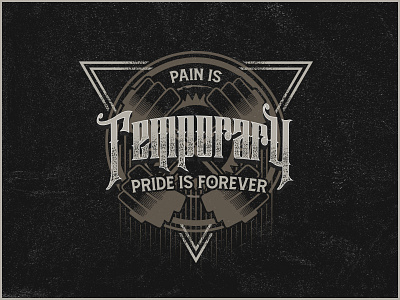 Pain Is Temporary Pride Is Forever T-Shirt Design animation branding design fitness graphic design gym illustration logo minimal motion graphics t shirt t shirt design typography ui ux vector