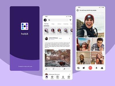 Hobit - Learning and Social App UI app design ui ux