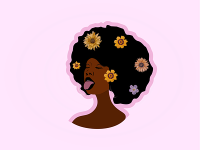 Beautiful Afro girl with flower abstract abstract art afro art artistic background backgrounds beautiful beautiful logo creative design design illustration logodesign vector vintage