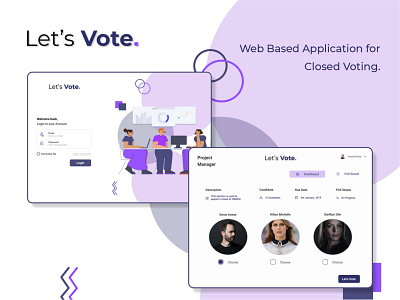 Let's Vote figma interface typography ui ux violet web design website website design