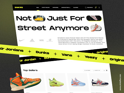 Sneakers E-commerce Website // web, landing page, homepage, hero
