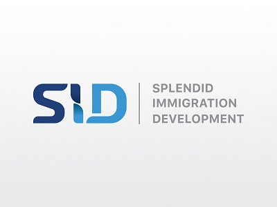 SID Logo Design blue flip gradient logo