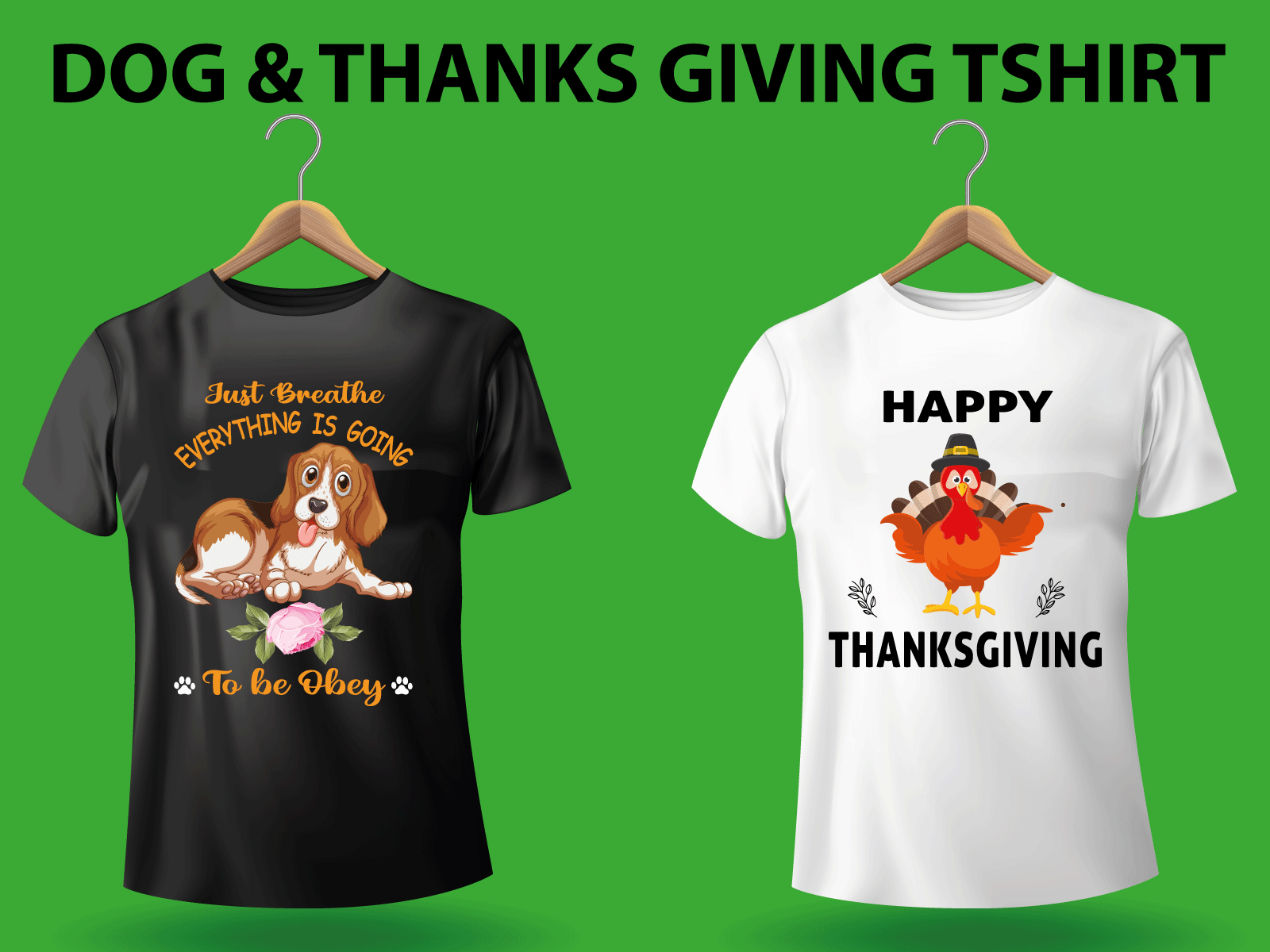 Dog & Thanks Giving T shirt christmas dog flat icon illustration logo minimal things tshirt typography vector