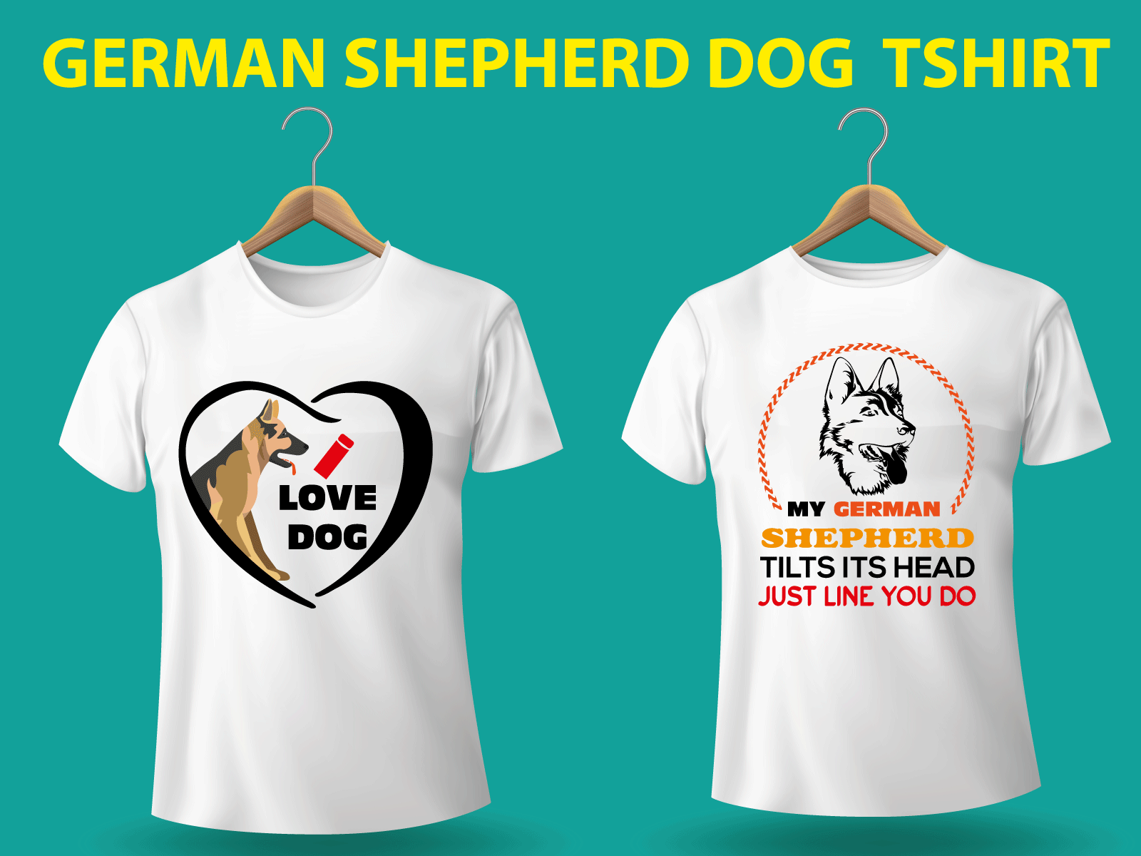 GERMAN SHEPHERD DOG TSHIRT branding christmas design dog icon illustration minimal things tshirt typography vector