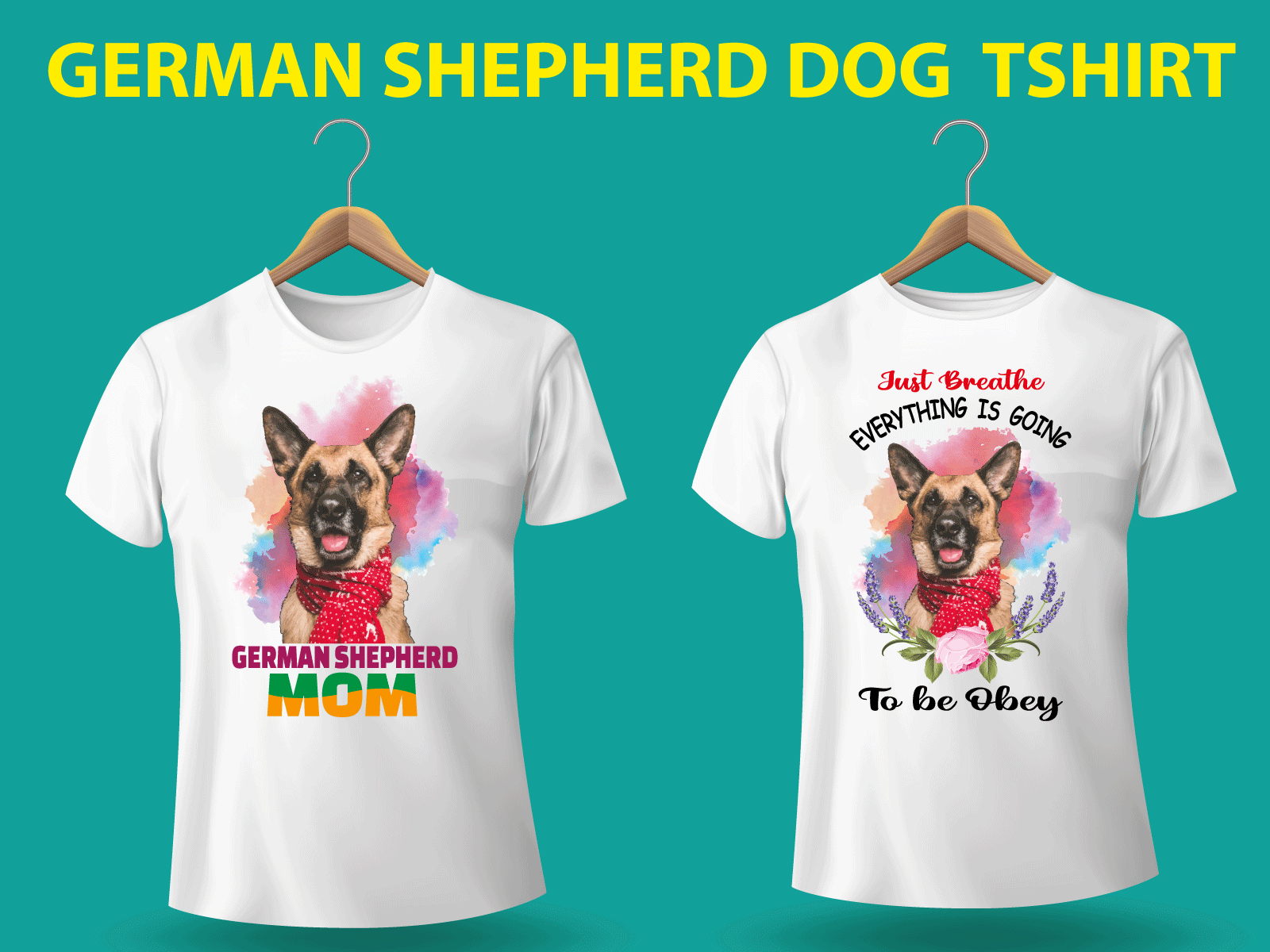 GERMAN SHEPHERD DOG TSHIRT branding christmas design dog illustration minimal things tshirt typography vector