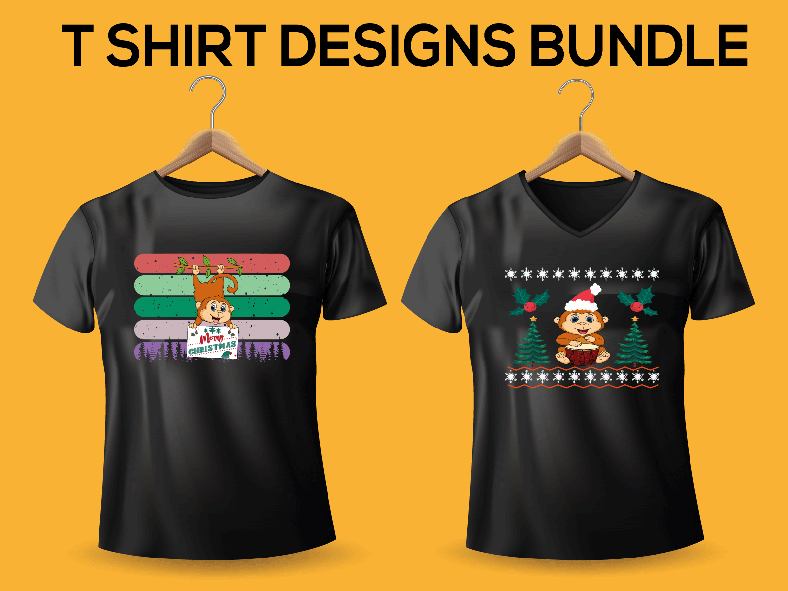 Bundal T shirt for Print Ready animation christmas dog flat icon illustration minimal things tshirt typography