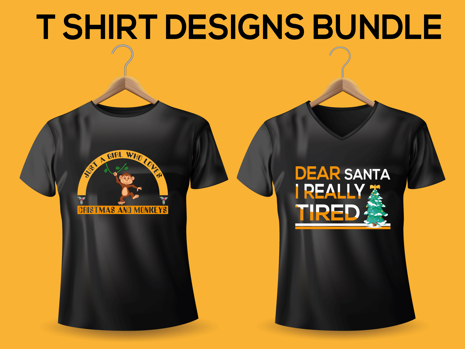 T-shirt Design Bundles for Print ready animation branding christmas design icon illustration minimal things typography vector