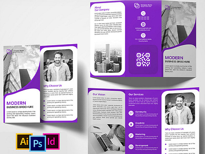 Trifold Brochure bifold brochure design graphic design illustration trifold