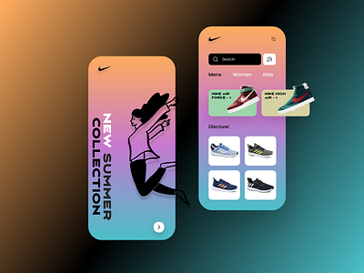 Nike E-commerce app UI design