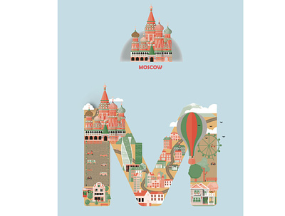 Moscow cityscape cityscape design illustrations illustrator moscow