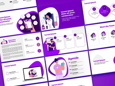 Generic Health Pitch Deck branding design graphic design illustration presentation vector