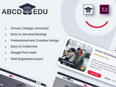 ABCD-EDU - Education and LMS Template college education learning school university