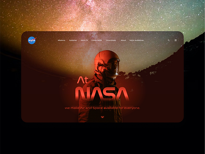 NASA (Homepage) redesigned!!! design dribbble earth figma homepage html minimal nasa rocket space spacex ui webpage