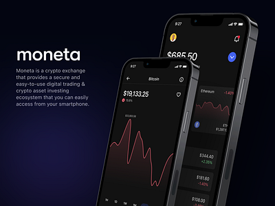 Moneta - A crypto trading app