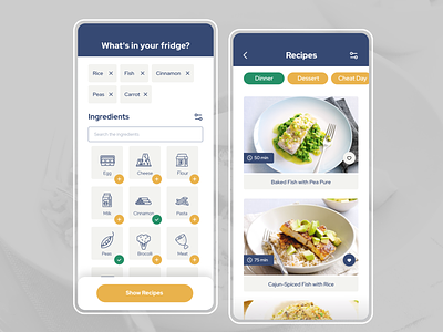 Let's cook with anything you have! adobexd app app design application cook app design dribbblers figma graphic design graphicdesignui ui uidesign uiux userinterface