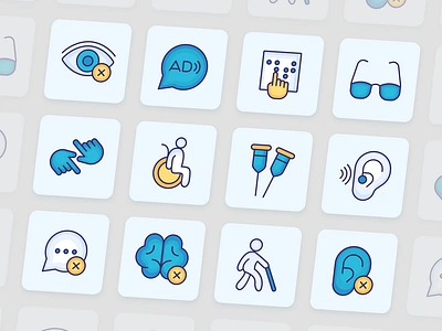 Accessibility Spot accessibility adobexd design dribbblers gaad icon iconpack illustration inclusive design ui