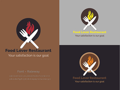 Food Lover Restaurant logo design brand logo design food restaurant illustration logo restaurant logo vector