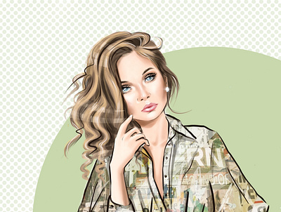 Fashion portrait drawing fashion fashion illustration girl illustration girl portrait illustration portrait