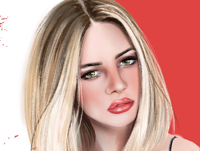 Blonde portrait blonde drawing fashion girl illustration girl portrait illustration portrait woman portrait women