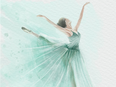Ballet ballerina ballet drawing illustration watercolor