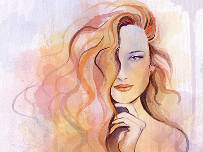 Autumn autumn drawing fall fashion illustration portrait portraits watercolor