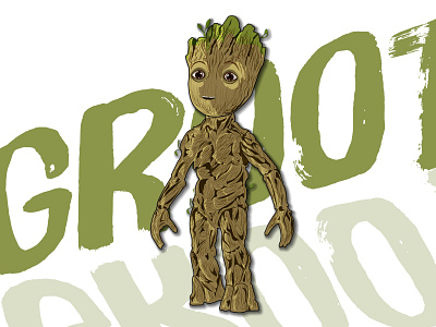 groot adobe animation art design draw dribbble flat illustration illustrator vector