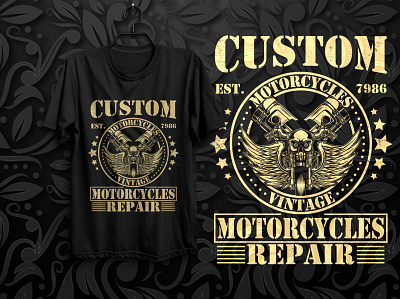 Motorcycle T-Shirt Design bike design branding bulk design fashion illustration logo motorbike motorcycle tee tshirt typography unique