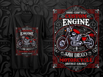 Motorcycle T-Shirt Design bartender bulk coffee design fashion logo skull st. patricks day tee tshirt typography ui unique ux vector