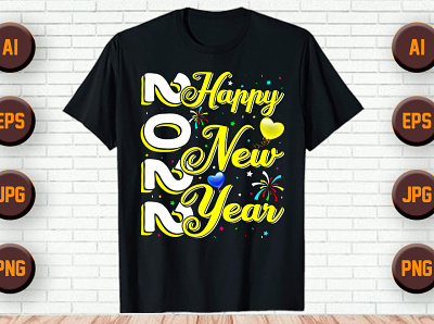 Best Selling New Year T-Shirt design branding bulk design fashion illustration merch by amazon new year 2022 tee teespring tshirt typography unique vector