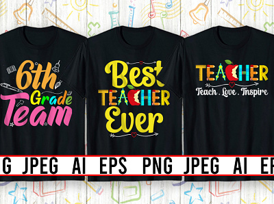 Best Selling Teacher T-Shirt design bulk design fashion illustration logo teacher t shirt tee tshirt typography ui unique