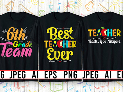 Best Selling Teacher T-Shirt design