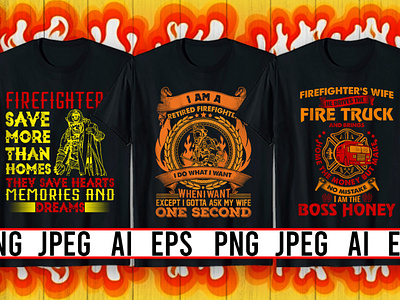 Best Selling Firefighter T-Shirt design