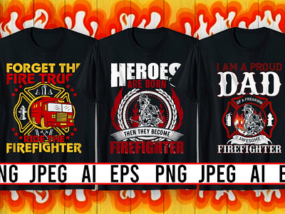 Best Selling Firefighter T-Shirt design