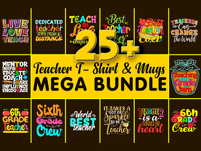 Best Teacher T-Shirt & Mug Design Bundle bulk design fashion illustration logo merch by amazon pod print on demand printful redbubble shopify sunfrog teacher t shirt tee tshirt typography ui unique