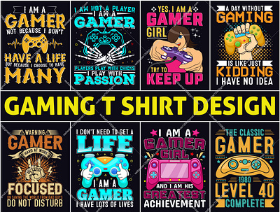 Best Gaming T-Shirt Design For A Client bulk design fashion fiverr gaming t shirt illustration logo merch by amazon merchandise pod print on demand printful redbubble sunfrog tee teespring tshirt typography ui unique