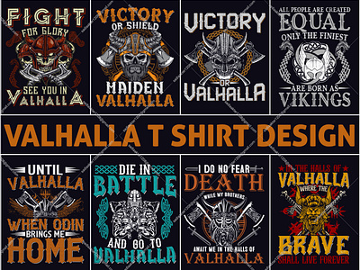 Best Valhalla Vikings T-Shirt Design For A Client