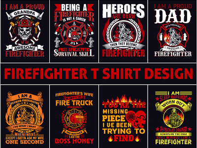 Best Firefighter T Shirt Design Bundle 2