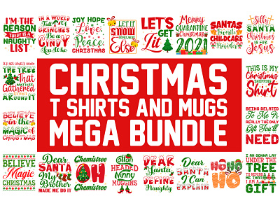 Best Christmas Day T Shirt & Mug Design Bundle 2