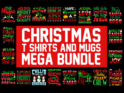 Best Christmas Day T Shirt & Mug Design Bundle 5