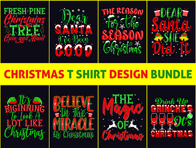 Best Christmas Day T Shirt & Mug Design Bundle bulk christmas christmas t shirt design fiverr illustration logo merch by amazon merch by amazon shirts nft pod print on demand printful redbubble sunfrog tee teespring tshirt typography vector