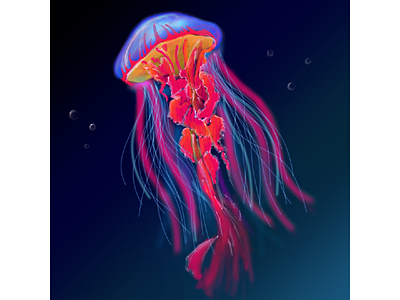 eтнereαl jellyғιѕн 🎐 design design art fish illustration illustration design jelly jellyfish neon neon colors ocean ocean life water