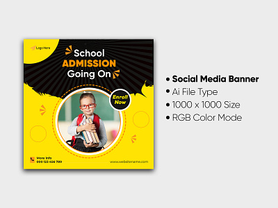 Social Media School Banner Design