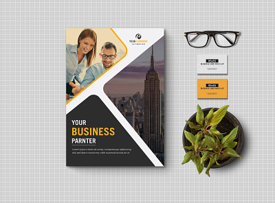 Geometry yellow brochure, flyer design template vector design. L ad banner branding design illustration logo social social media banner vector