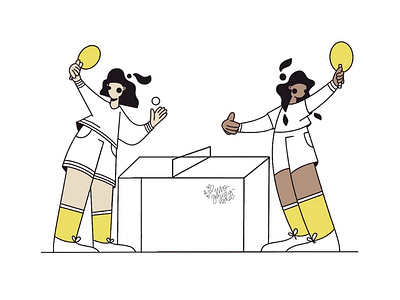 Ping pong Girls characterdesign girls illustration women