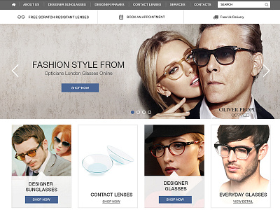 optician eyewear fashion glasses optician profile share social trending twitter ui user ux